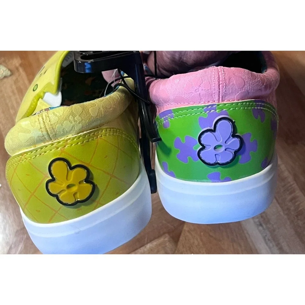 NWT SpongeBob SquarePants & Patrick Slide Slip-on Shoes‎ Ground Up Mens: Size 9